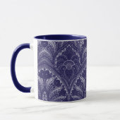 Tasse persane bleue d'impression florale (Gauche)