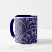 Tasse persane bleue d'impression florale (Devant gauche)