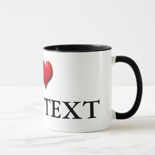 Tasse personnalisable 0001 de coeur d'I