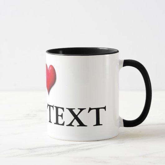 Tasse personnalisable 0001 de coeur d'I (Droite)