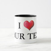 Tasse personnalisable 0001 de coeur d'I (Centre)