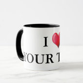 Tasse personnalisable 0001 de coeur d'I (Devant gauche)