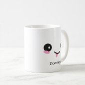 Tasse personnalisable avec un visage Kawaii mignon (Devant droit)