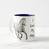 Tasse personnalisable d'amour d'Appaloosa de (Devant gauche)