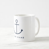 Tasse personnalisable d'Ancre (Devant droit)