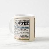Tasse personnalisable de café RX avec ordonnance d (Devant gauche)