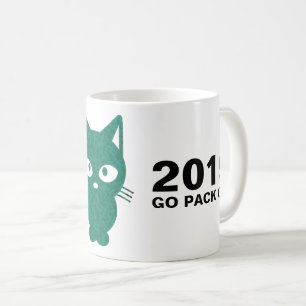 Tasse personnalisable de chat d'emballeurs