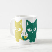 Tasse personnalisable de chat d'emballeurs (Devant gauche)
