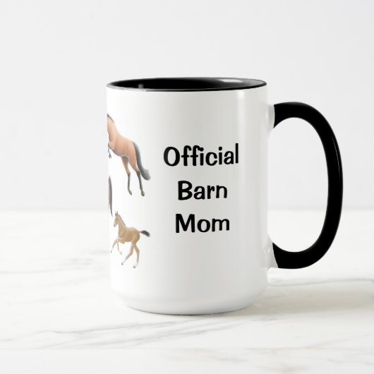 Tasse personnalisable de cheval de maman (Droite)