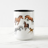 Tasse personnalisable de cheval de maman (Centre)