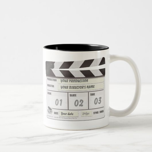 Tasse personnalisable de claquette (Droit)