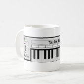 Tasse personnalisable de clavier de synthétiseur (Devant gauche)