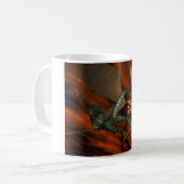 Tasse personnalisable de combat de dragon (Devant gauche)