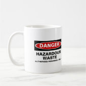 Tasse personnalisable de danger (Gauche)