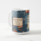 Tasse personnalisable de ferme rustique bleu count (Devant gauche)