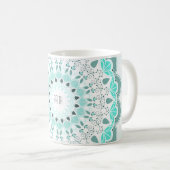 Tasse personnalisable de mandala d'art déco de (Devant droit)
