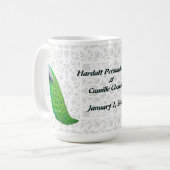 Tasse personnalisable de mariage indien bleu de (Devant gauche)