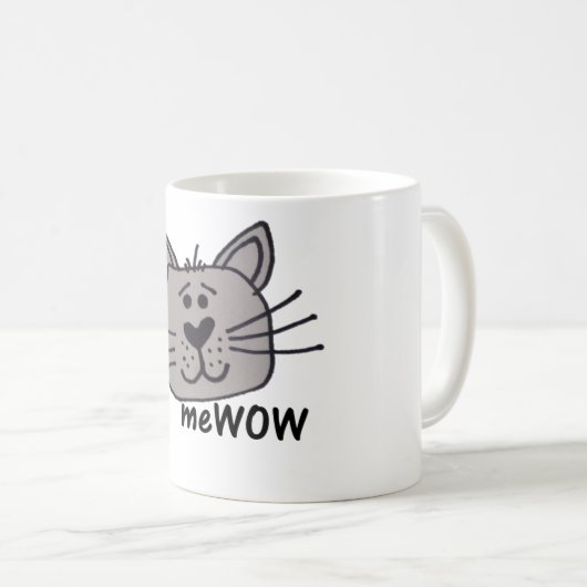 Tasse personnalisable de MeWOW du chat (Devant droit)