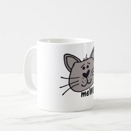 Tasse personnalisable de MeWOW du chat (Devant gauche)