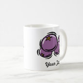 Tasse personnalisable de myrtille (Devant droit)