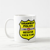 Tasse personnalisable de police de grammaire (Gauche)