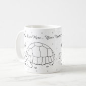 Tasse personnalisable de tortue de soc (Devant gauche)