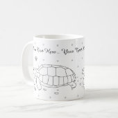 Tasse personnalisable de tortue de Sulcata (Devant gauche)