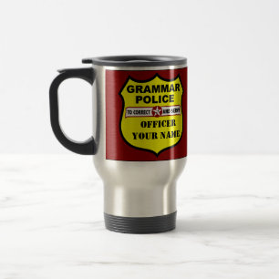 Tasse personnalisable de voyage de police de