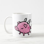 Tasse personnalisable des textes de porc de vol de (Gauche)