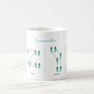 Tasse personnalisable d'étape de danse