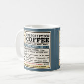Tasse personnalisable drôle d'ordonnance de café R (Devant gauche)