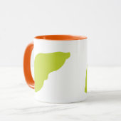 Tasse personnalisable du foie | d'organe (Devant gauche)