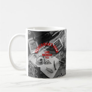 Tasse personnalisable Fisherman’s Deck B&W