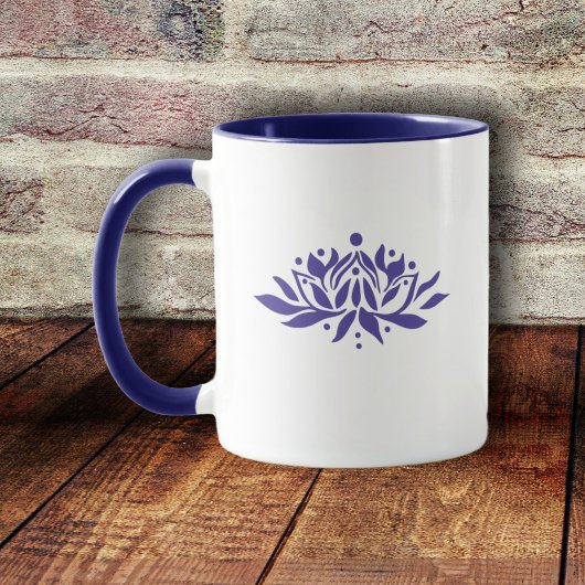 Tasse personnalisable Fleur de lotus enflammée