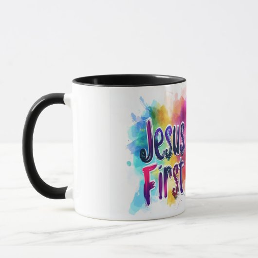 Tasse personnalisé Jesus First (Gauche)