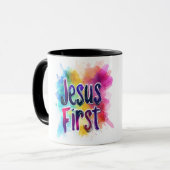 Tasse personnalisé Jesus First (Devant gauche)