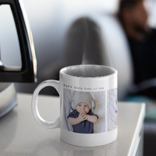 Tasse personnalisée 3 photos pour la dose quotidie