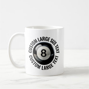 Tasse Personnalisée 8 Ball de Grande Taille 330ml