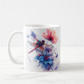Tasse personnalisée à dragonfly aquarelle (Gauche)
