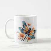 Tasse personnalisée à dragonfly aquarelle (Gauche)