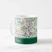 Tasse personnalisée à motif floral coloré (Devant gauche)