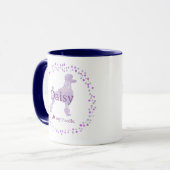 Tasse personnalisée au lavande pour Poodle (Devant gauche)