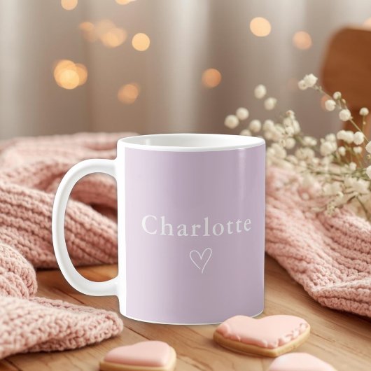 Tasse personnalisée au nom minimaliste