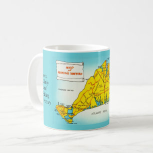 Tasse personnalisée avec carte de Martha's Vineyar