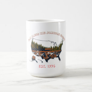 Tasse personnalisée avec carte des États-Unis et b