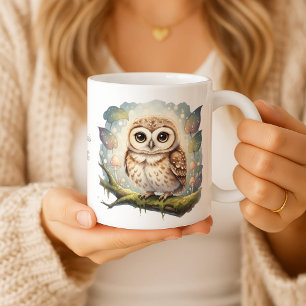 Tasse personnalisée avec chouette mignonne, animal