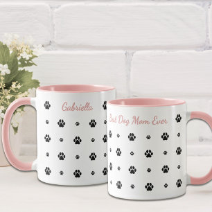 Tasse personnalisée avec empreinte de patte de chi