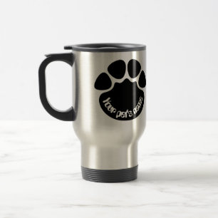 Tasse personnalisée avec empreinte de patte de chi