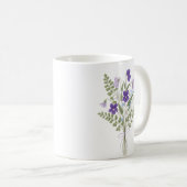 Tasse personnalisée avec fleur de naissance violet (Devant droit)