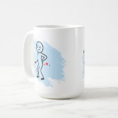 Tasse personnalisée avec humour sur les douleurs d (Devant gauche)